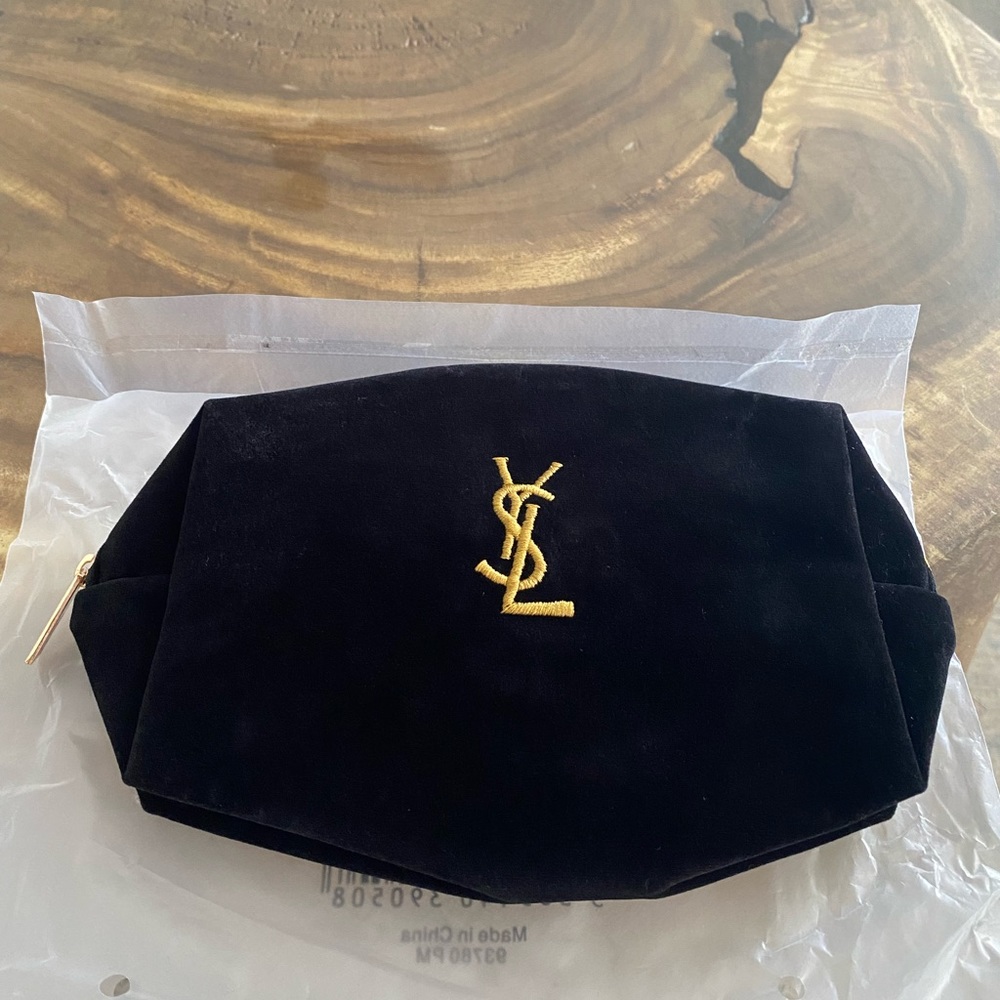 YSL velvet makeup pouch